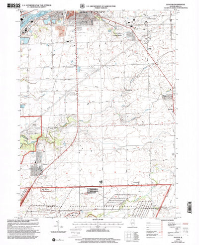 United States Geological Survey Elwood, IL (1999, 24000-Scale) digital map