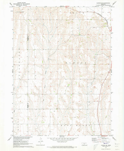 United States Geological Survey Elwood SW, NE (1971, 24000-Scale) digital map