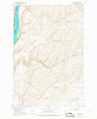 United States Geological Survey Elwood, WA (1966, 24000-Scale) digital map