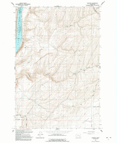 United States Geological Survey Elwood, WA (1991, 24000-Scale) digital map