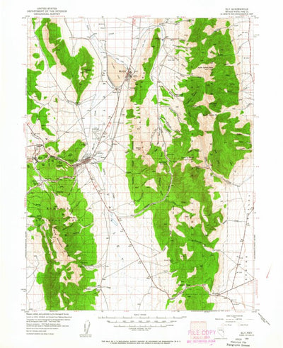United States Geological Survey Ely, NV (1952, 125000-Scale) digital map