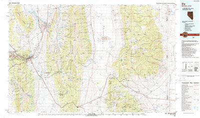 United States Geological Survey Ely, NV-UT (1987, 100000-Scale) digital map