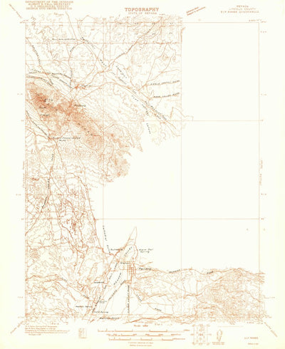 United States Geological Survey Ely Range, NV (1921, 48000-Scale) digital map
