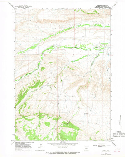 United States Geological Survey Embar, WY (1965, 24000-Scale) digital map