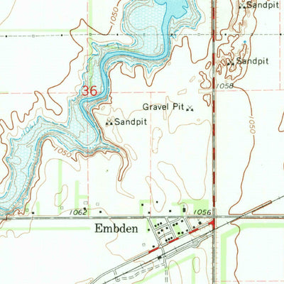 United States Geological Survey Embden, ND (1967, 24000-Scale) digital map