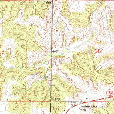 United States Geological Survey Emden, MO (1964, 24000-Scale) digital map