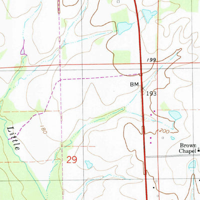 United States Geological Survey Emelle, AL-MS (1974, 24000-Scale) digital map