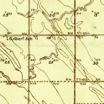 United States Geological Survey Emerado, ND (1934, 48000-Scale) digital map