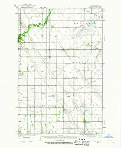 United States Geological Survey Emerado, ND (1934, 62500-Scale) digital map