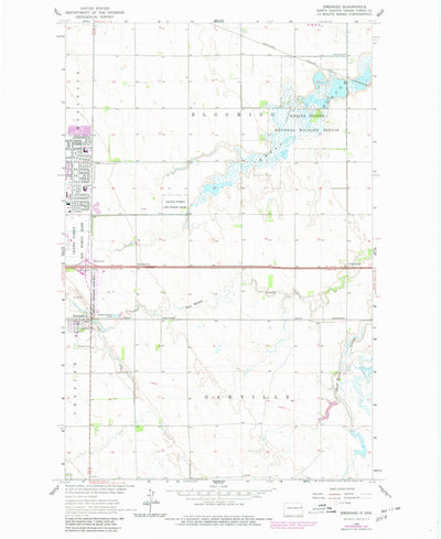 United States Geological Survey Emerado, ND (1963, 24000-Scale) digital map