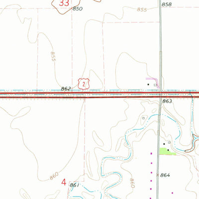 United States Geological Survey Emerado, ND (1963, 24000-Scale) digital map
