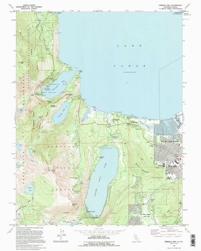 United States Geological Survey Emerald Bay, CA-NV (1992, 24000-Scale) digital map