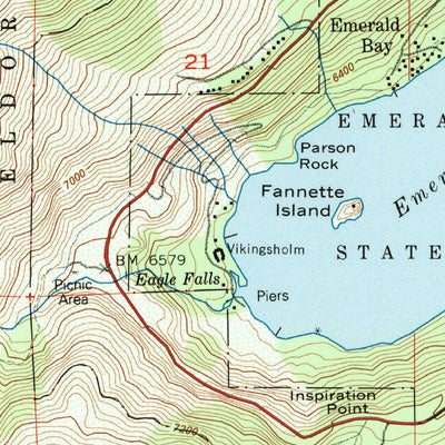 United States Geological Survey Emerald Bay, CA-NV (1992, 24000-Scale) digital map