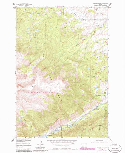 United States Geological Survey Emerald Lake, MT (1956, 24000-Scale) digital map