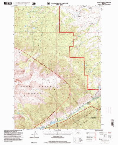 United States Geological Survey Emerald Lake, MT (1996, 24000-Scale) digital map