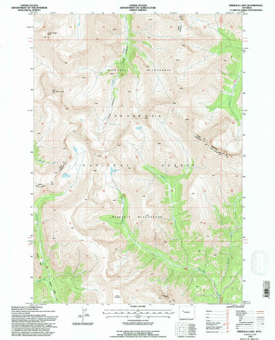 United States Geological Survey Emerald Lake, WY (1991, 24000-Scale) digital map