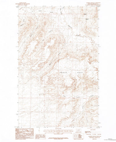 United States Geological Survey Emerick Bench, MT (1984, 24000-Scale) digital map