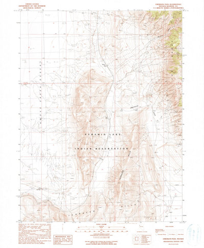 United States Geological Survey Emerson Pass, NV (1990, 24000-Scale) digital map