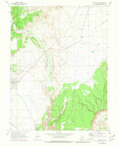 United States Geological Survey Emery East, UT (1968, 24000-Scale) digital map