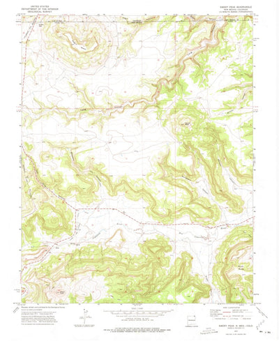 United States Geological Survey Emery Peak, NM-CO (1972, 24000-Scale) digital map
