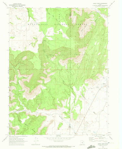 United States Geological Survey Emery West, UT (1968, 24000-Scale) digital map
