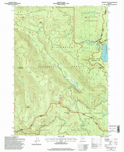 United States Geological Survey Emigrant Butte, OR (1997, 24000-Scale) digital map