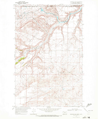 United States Geological Survey Emigrant Gap, MT (1968, 24000-Scale) digital map