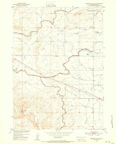 United States Geological Survey Emigrant Gap NE, WY (1950, 24000-Scale) digital map