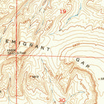 United States Geological Survey Emigrant Gap NE, WY (1950, 24000-Scale) digital map