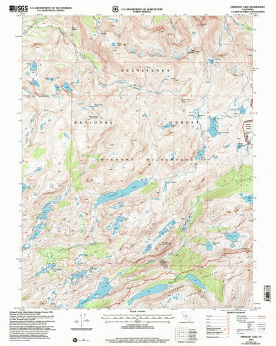 United States Geological Survey Emigrant Lake, CA (2001, 24000-Scale) digital map