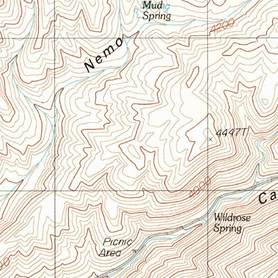 United States Geological Survey Emigrant Pass, CA (1988, 24000-Scale) digital map