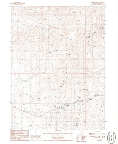 United States Geological Survey Emigrant Pass, NV (1986, 24000-Scale) digital map