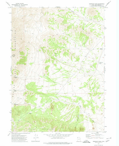 United States Geological Survey Emigrant Pass, UT (1971, 24000-Scale) digital map