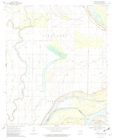 United States Geological Survey Eminence, AR-MS (1970, 24000-Scale) digital map