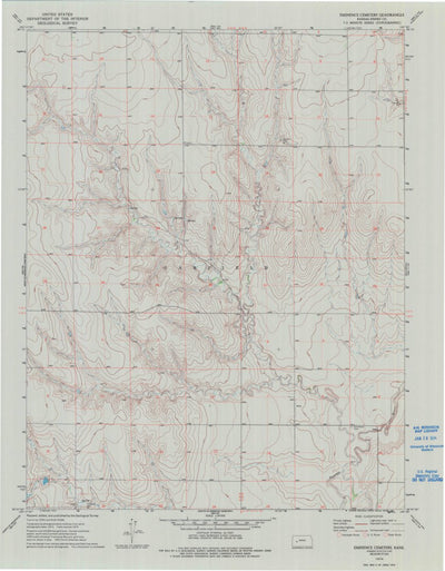 United States Geological Survey Eminence Cemetery, KS (1974, 24000-Scale) digital map