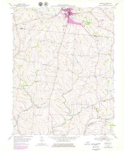 United States Geological Survey Eminence, KY (1954, 24000-Scale) digital map