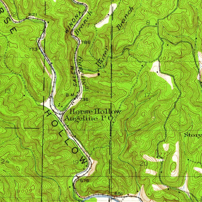 United States Geological Survey Eminence, MO (1915, 62500-Scale) digital map