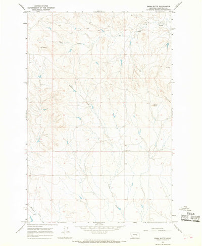 United States Geological Survey Emma Butte, MT (1965, 24000-Scale) digital map