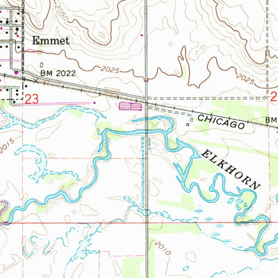 United States Geological Survey Emmet, NE (1964, 24000-Scale) digital map