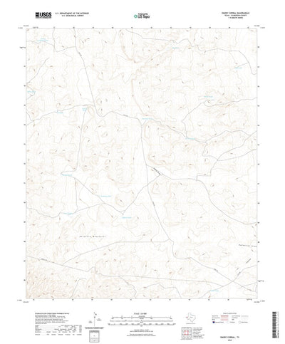 United States Geological Survey Emory Corral, TX (2022, 24000-Scale) digital map