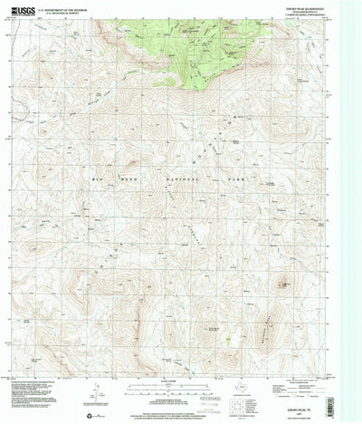 United States Geological Survey Emory Peak, TX (1997, 24000-Scale) digital map