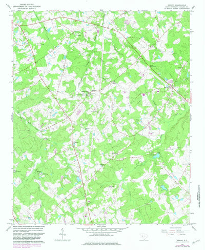 United States Geological Survey Emory, SC (1964, 24000-Scale) digital map