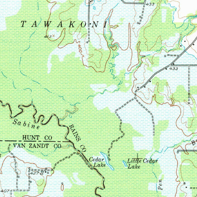 United States Geological Survey Emory, TX (1956, 62500-Scale) digital map