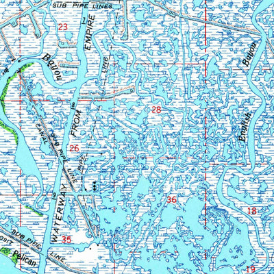United States Geological Survey Empire, LA (1960, 62500-Scale) digital map