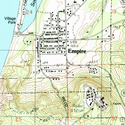 United States Geological Survey Empire, MI (1983, 25000-Scale) digital map