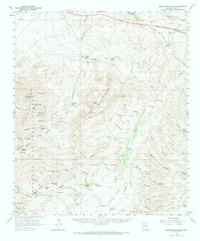 United States Geological Survey Empire Mountains, AZ (1958, 62500-Scale) digital map