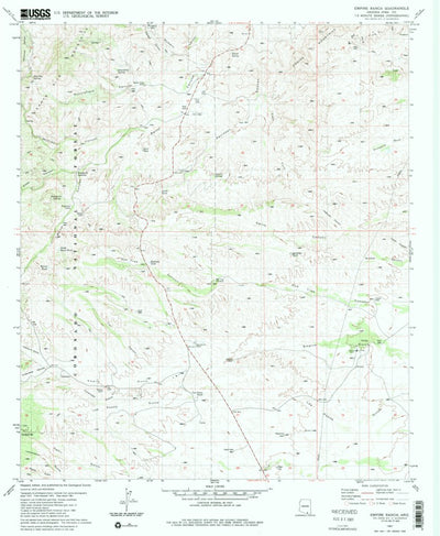 United States Geological Survey Empire Ranch, AZ (1981, 24000-Scale) digital map