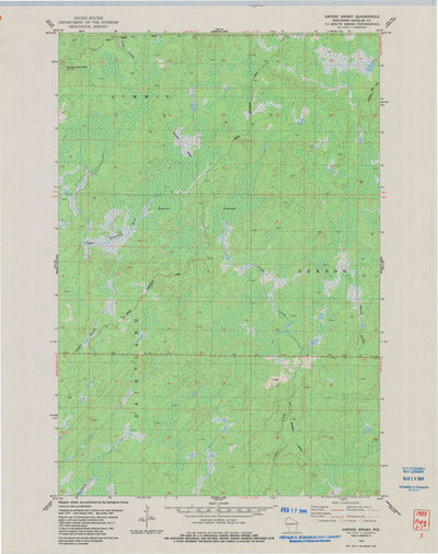 United States Geological Survey Empire Swamp, WI (1983, 24000-Scale) digital map
