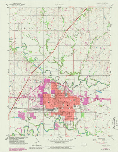 United States Geological Survey Emporia, KS (1957, 24000-Scale) digital map