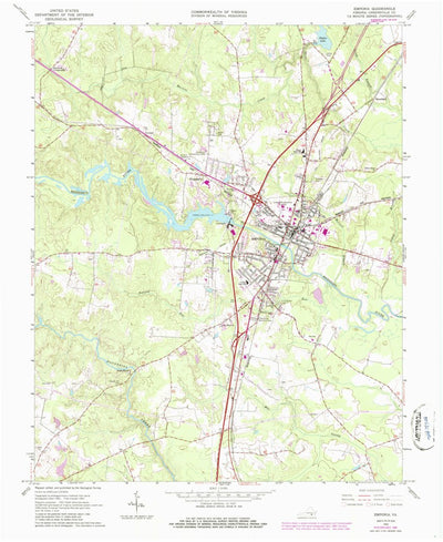 United States Geological Survey Emporia, VA (1963, 24000-Scale) digital map